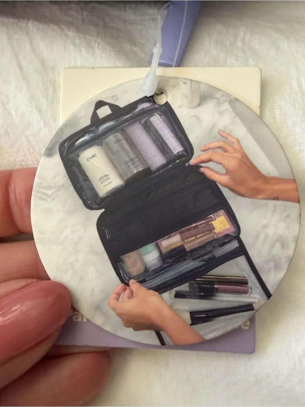 NWT Striped Cosmetic Bag